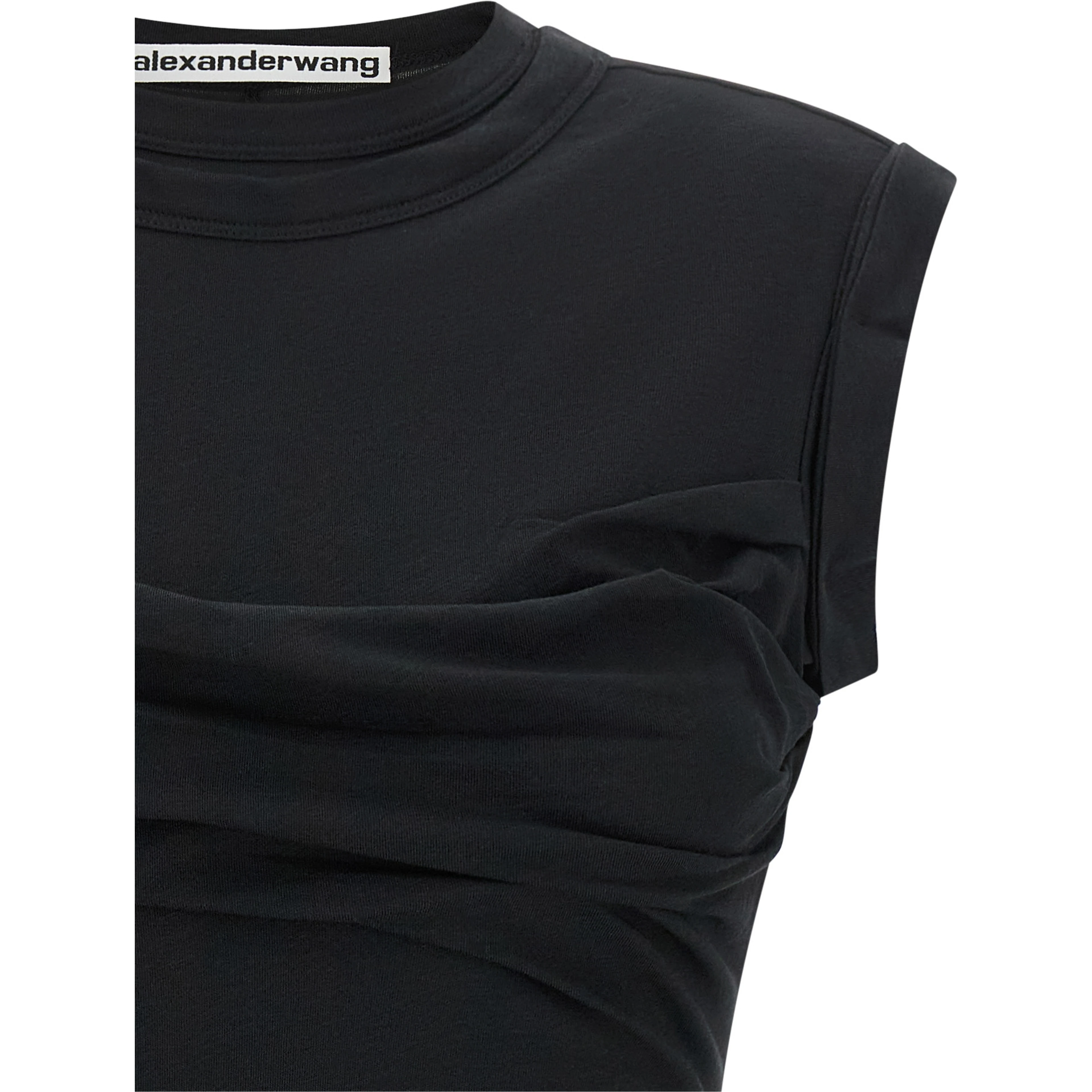 Black Cotton Short Dress