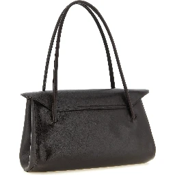 Brown Calfskin Shoulder Bag
