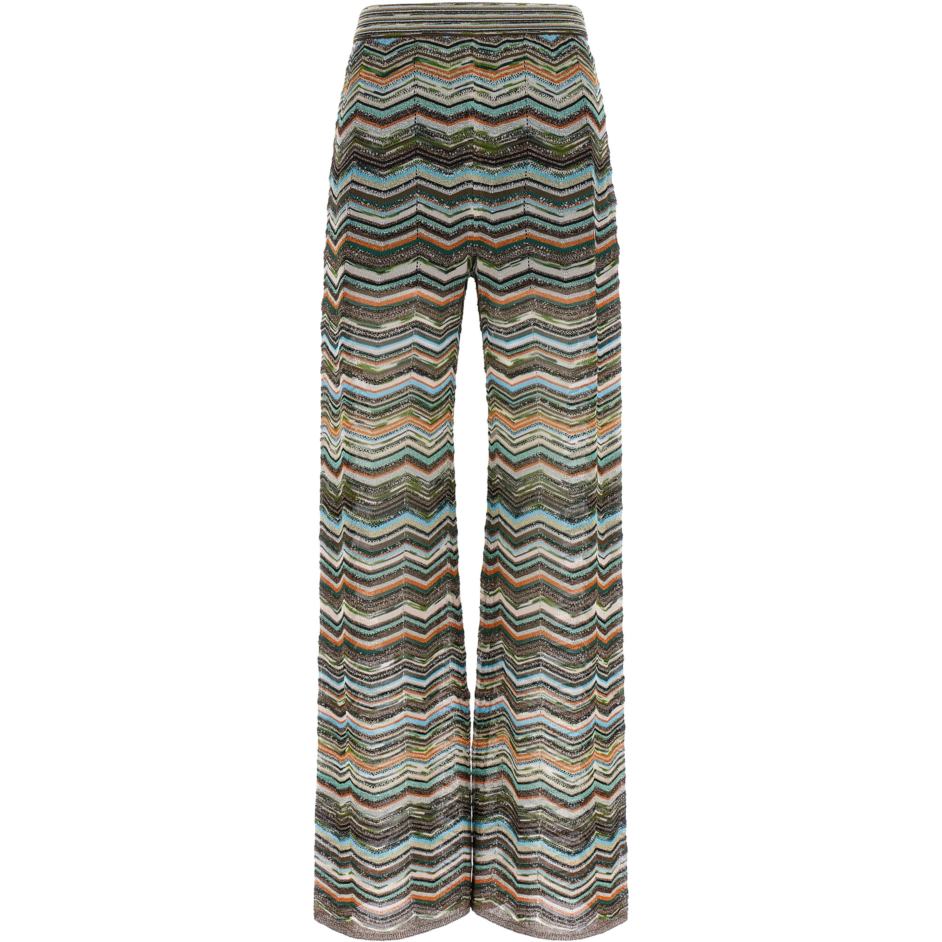 Multicolor Viscose Flared Pants