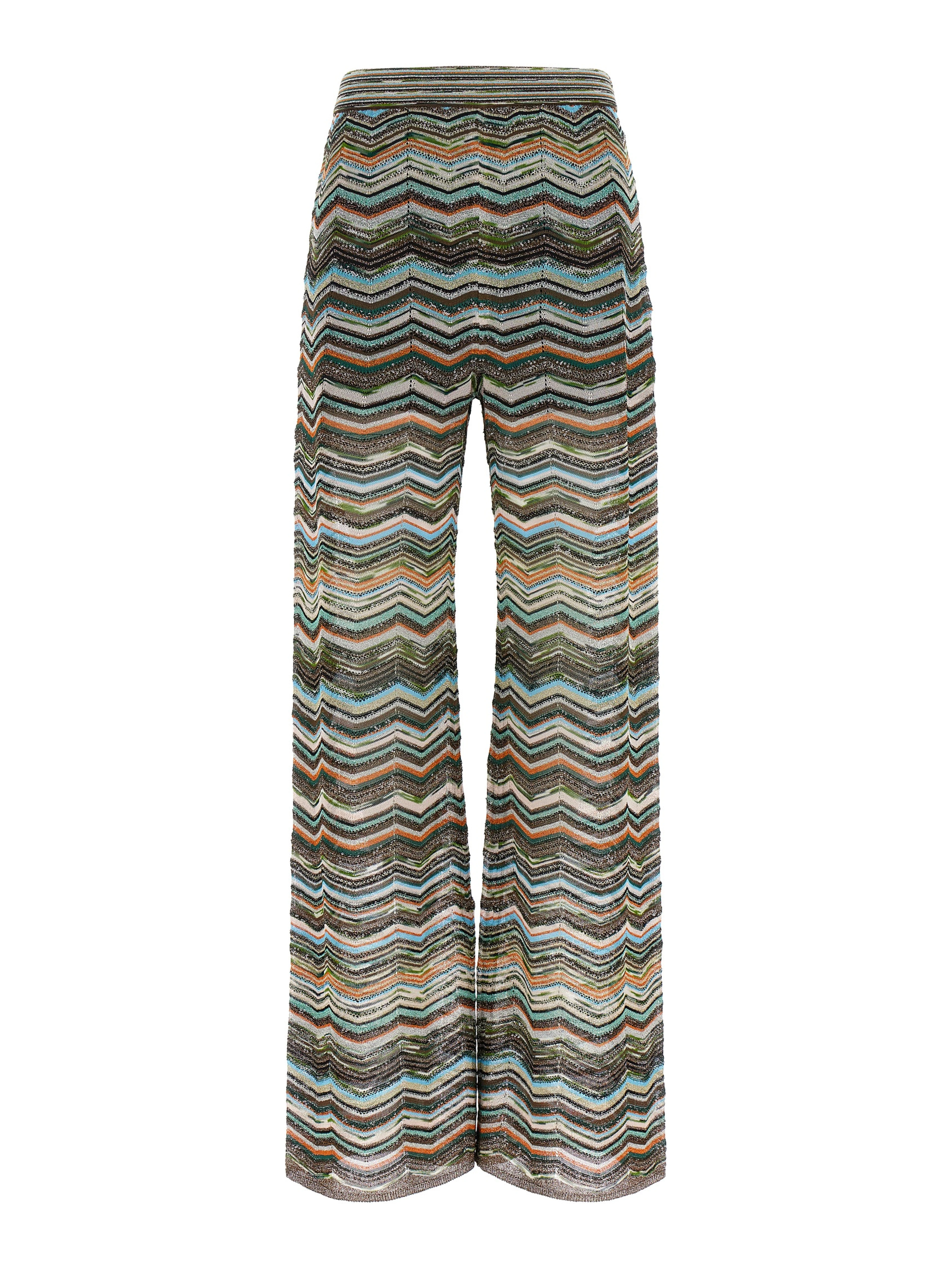 Multicolor Viscose Flared Pants
