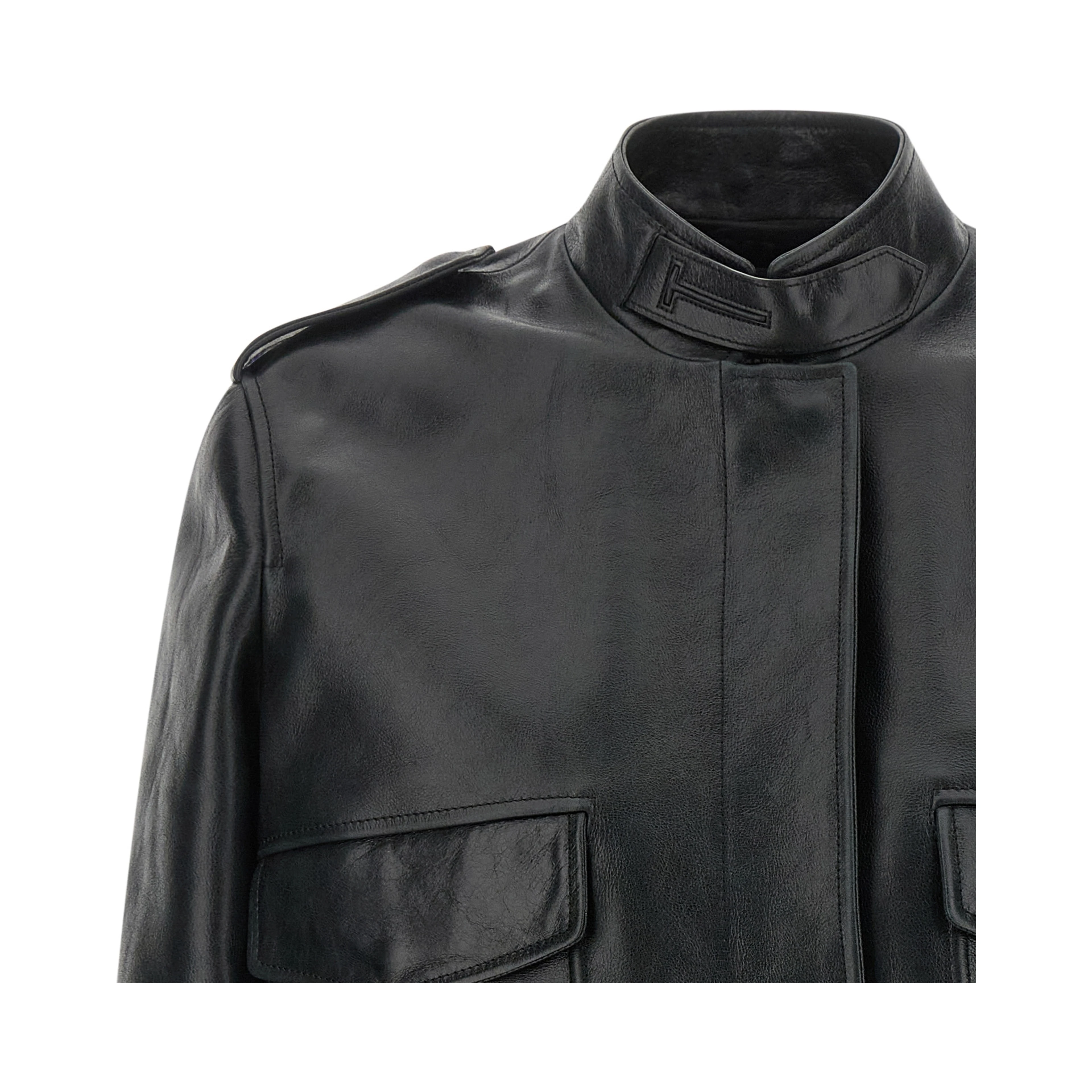 Black Lamb Leather Leather Jacket