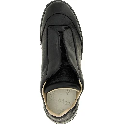 Black Calfskin Low Top Sneakers
