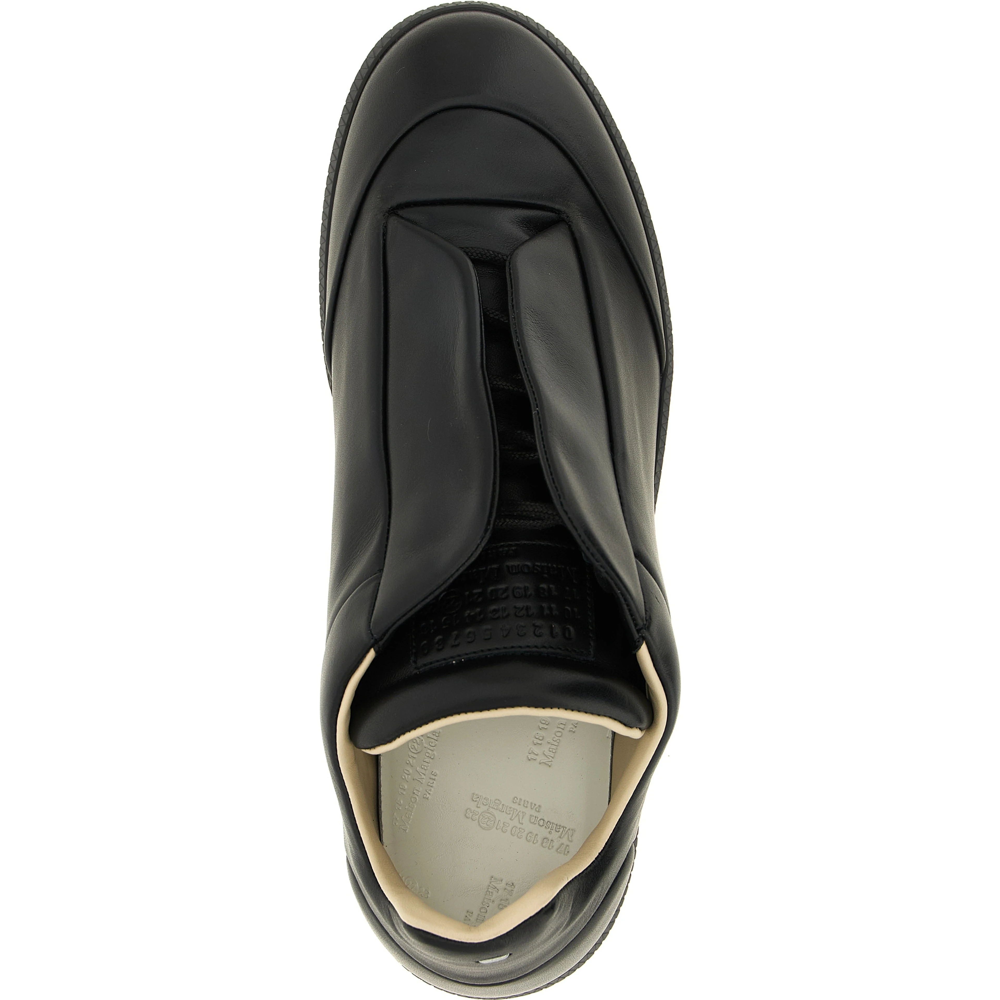 Black Calfskin Low Top Sneakers