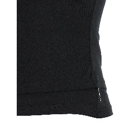 Black Cotton Sleeveles T-Shirt