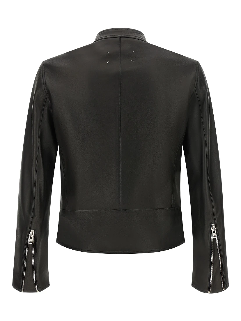 Black Lamb Leather Leather Jacket
