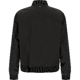 Black Polyester Bomber