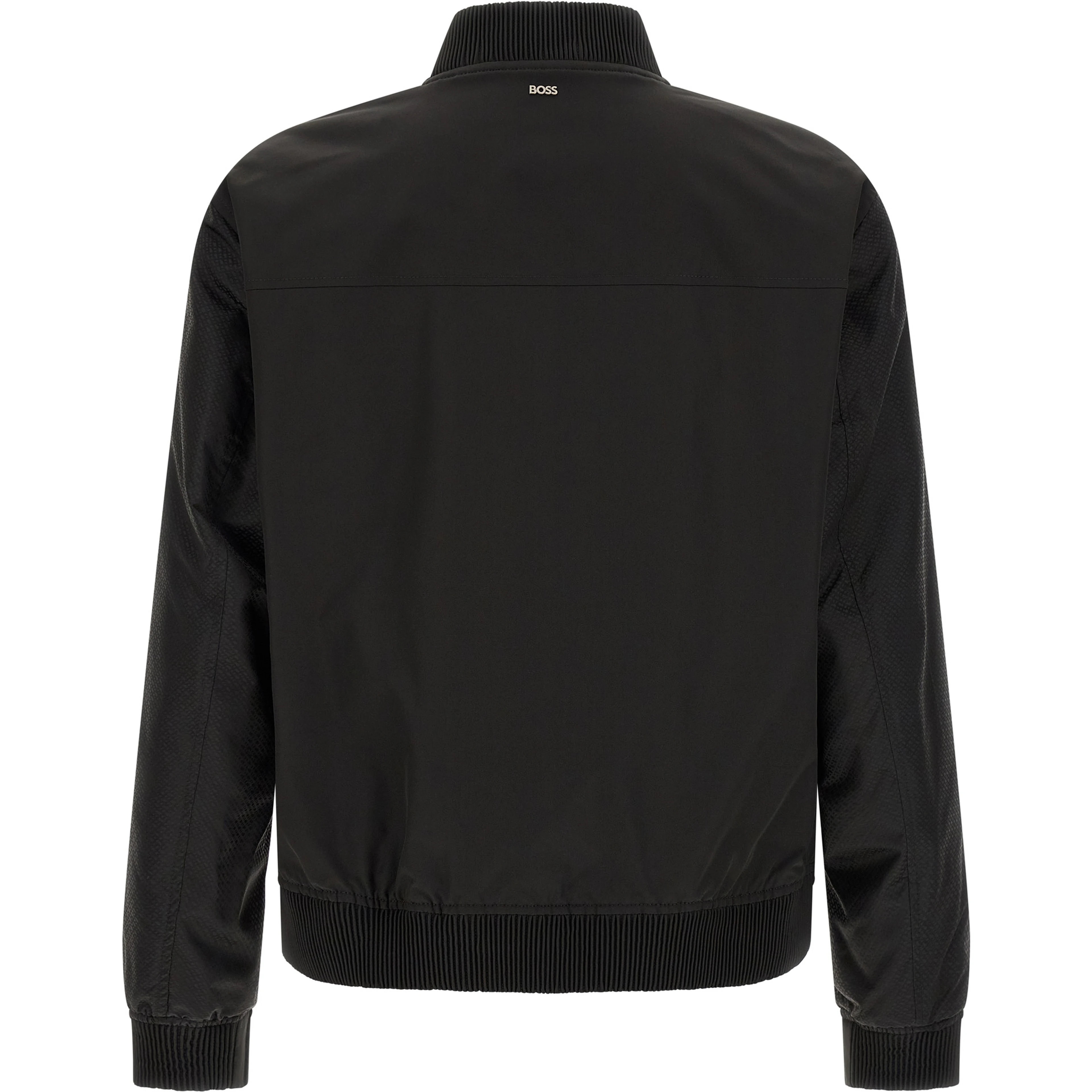Black Polyester Bomber