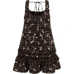 Brown Organic Cotton Short Dress