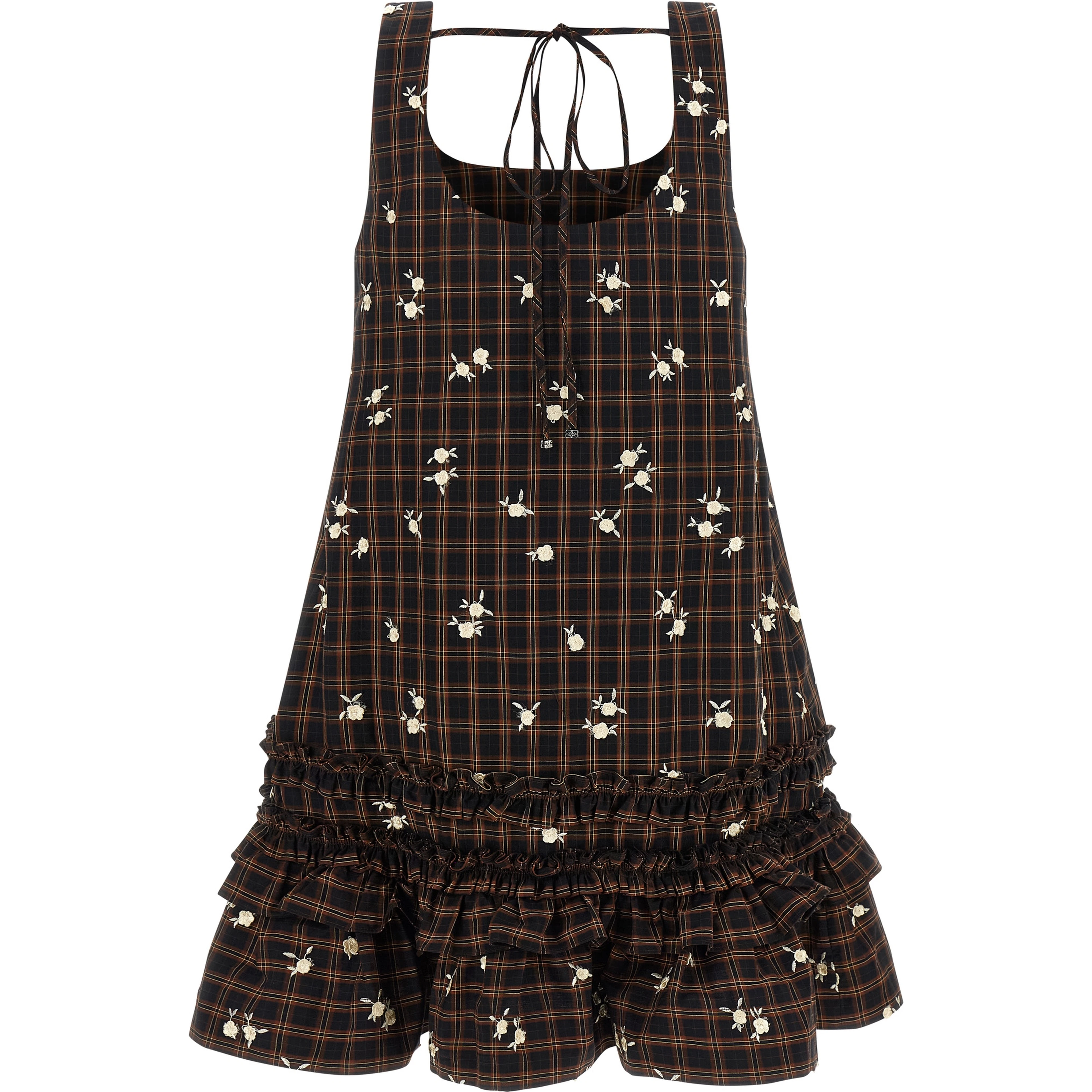Brown Organic Cotton Short Dress