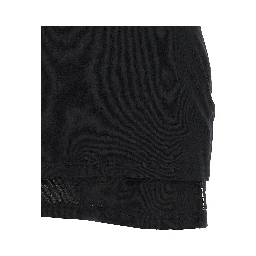 Black Cotton Short Dress