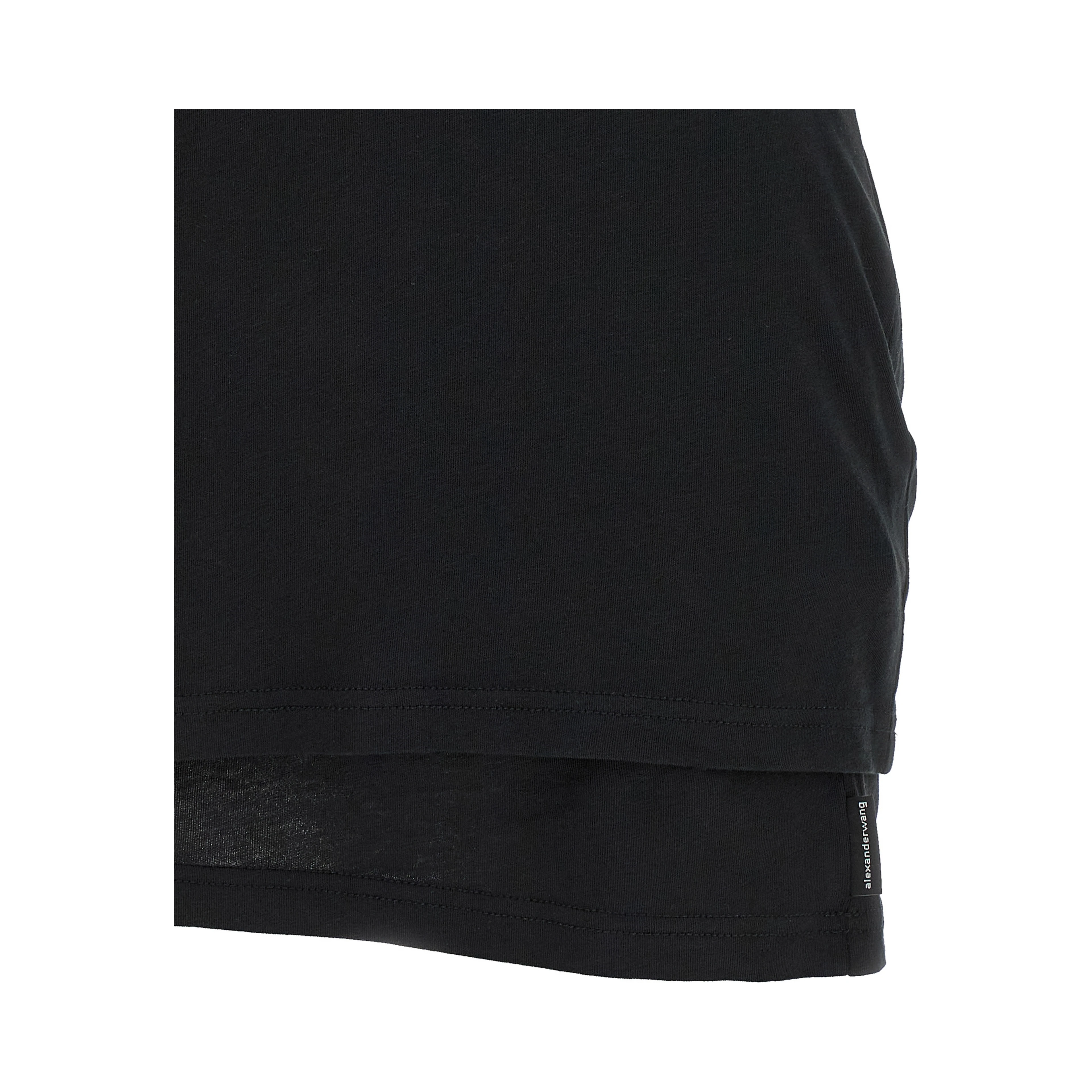Black Cotton Short Dress