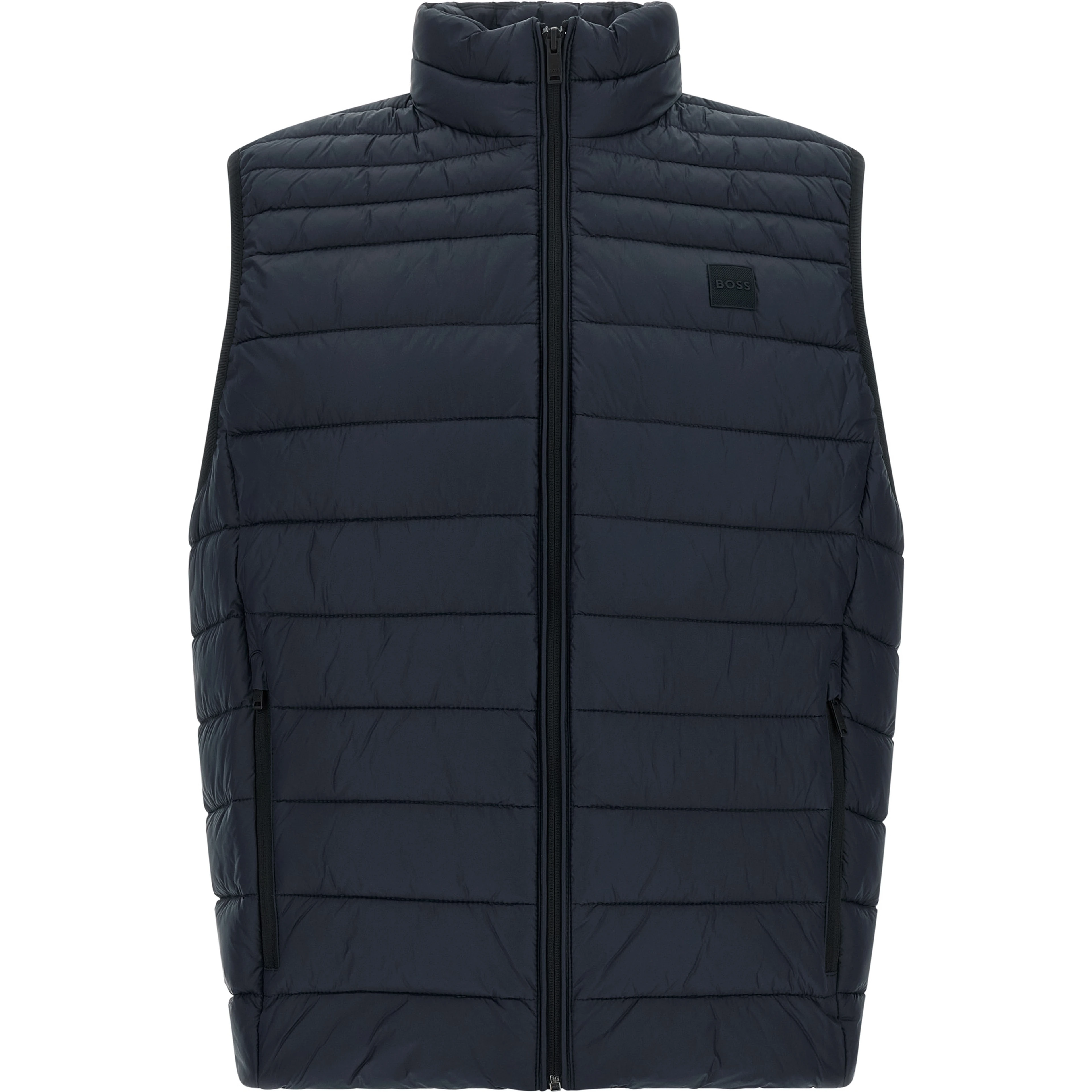 Blue Recycled Polyamide Sleeveless Jacket