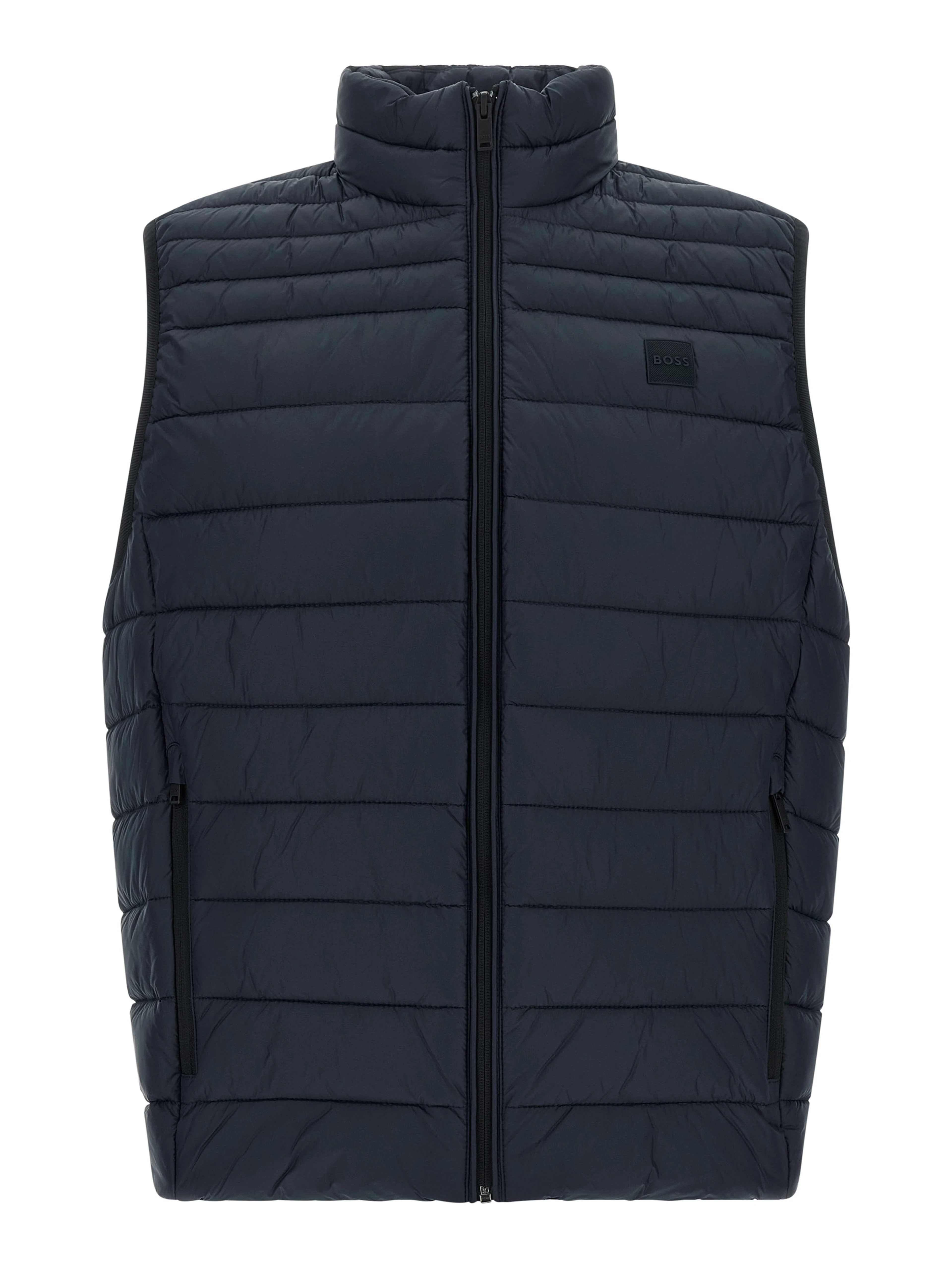 Blue Recycled Polyamide Sleeveless Jacket