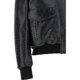 Black Lamb Leather Leather Jacket