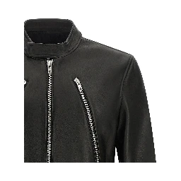 Black Lamb Leather Leather Jacket