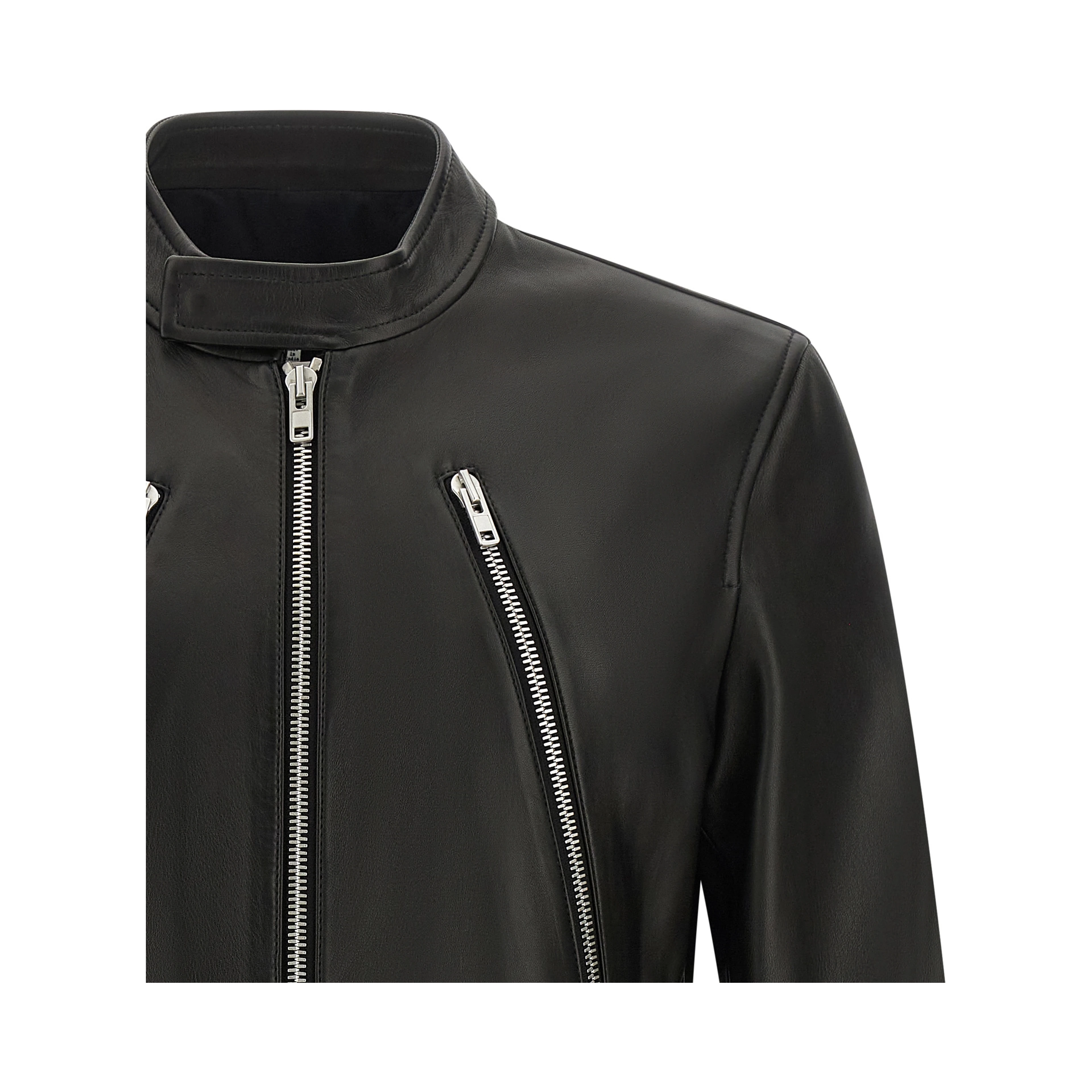 Black Lamb Leather Leather Jacket