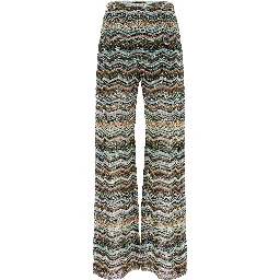 Multicolor Viscose Flared Pants