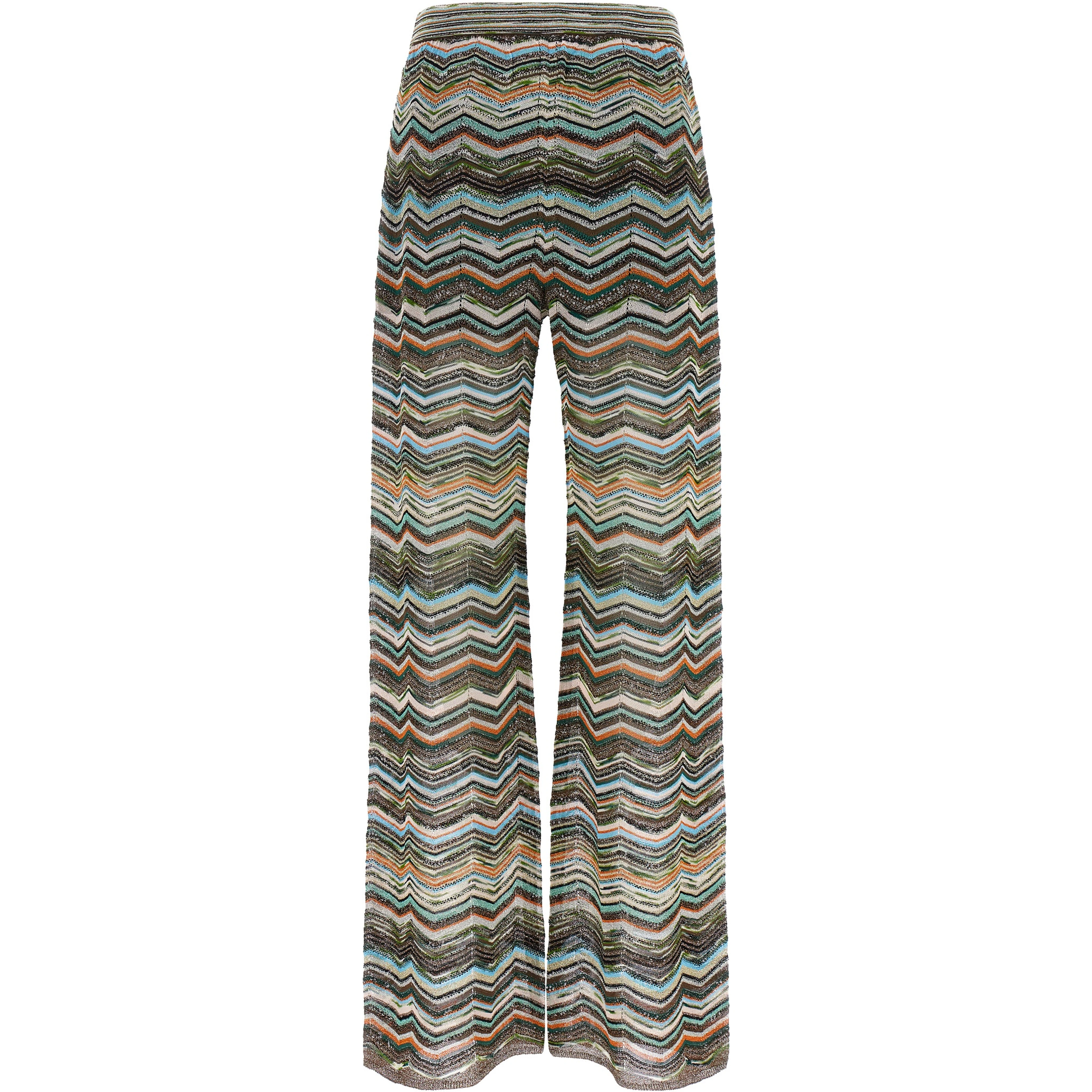 Multicolor Viscose Flared Pants