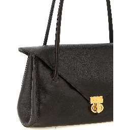 Brown Calfskin Shoulder Bag