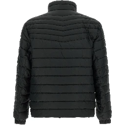 Black Recycled Polyamide Full-Length Jacket