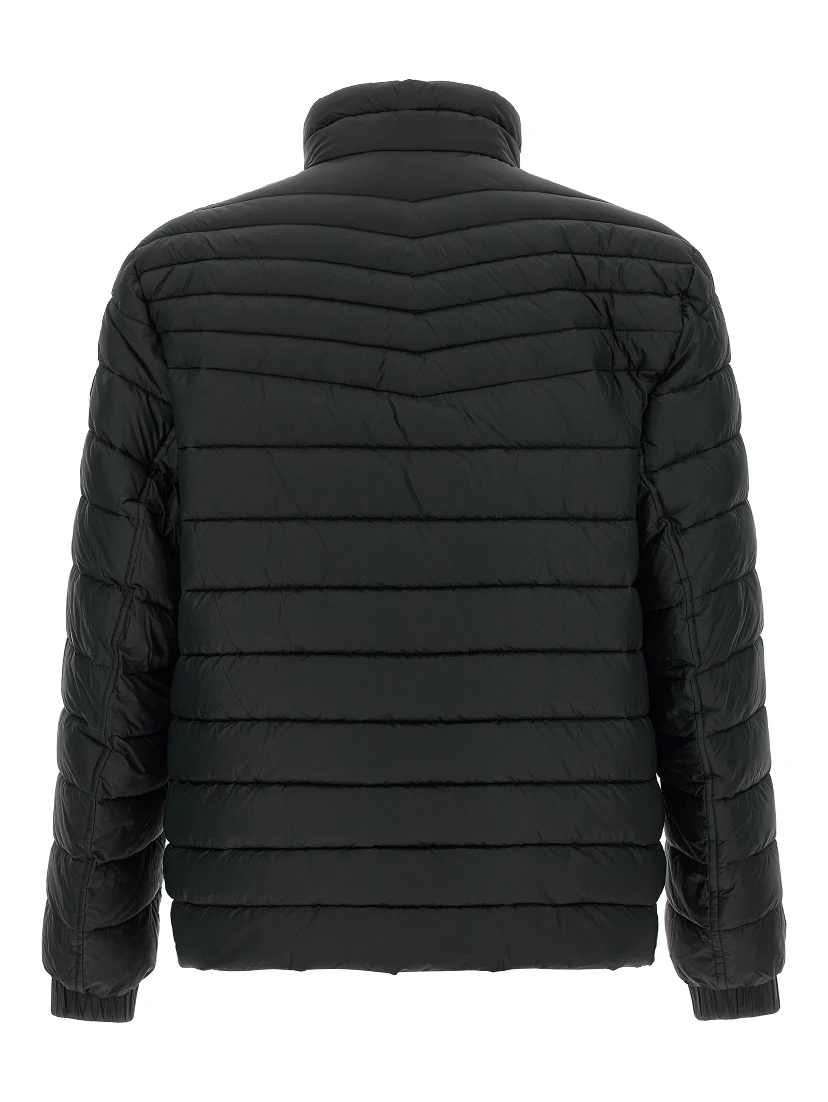 Black Recycled Polyamide Full-Length Jacket