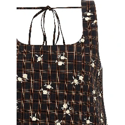 Brown Organic Cotton Short Dress