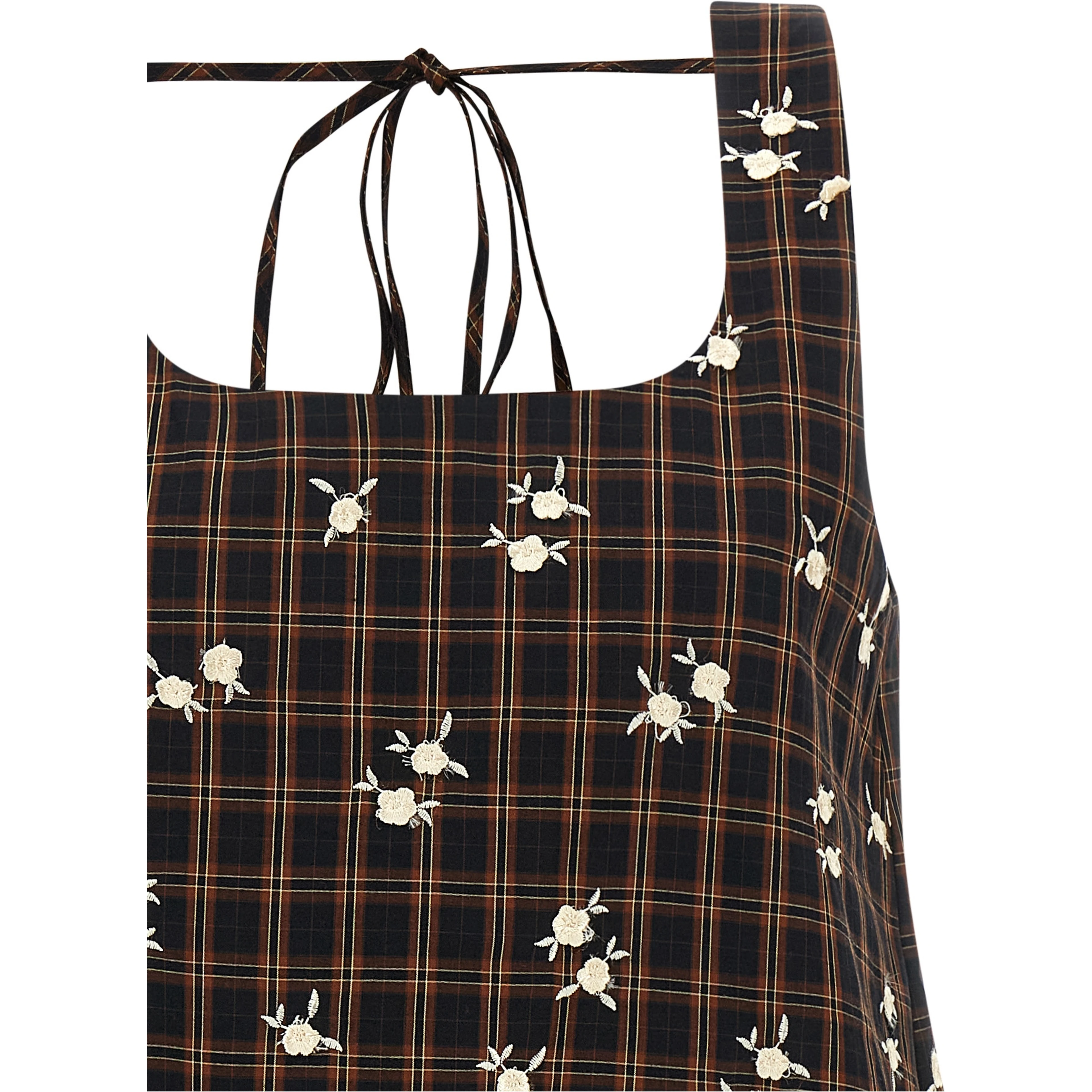 Brown Organic Cotton Short Dress