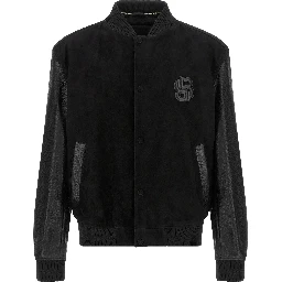 Black Polyester Bomber