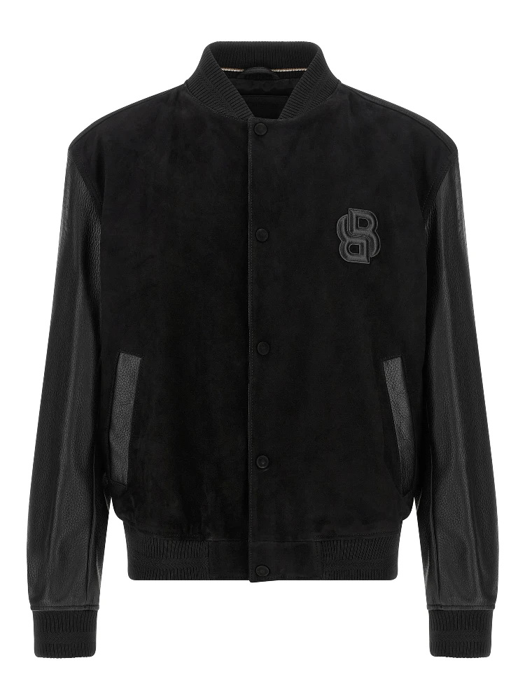 Black Polyester Bomber