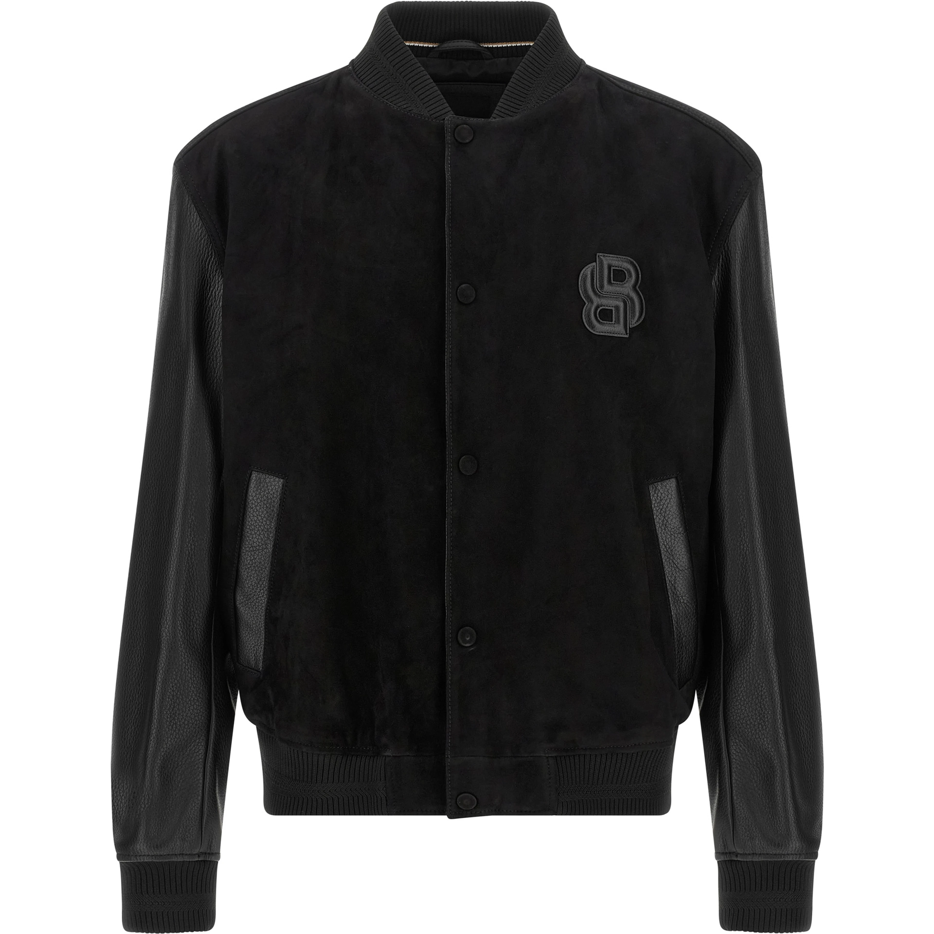 Black Polyester Bomber