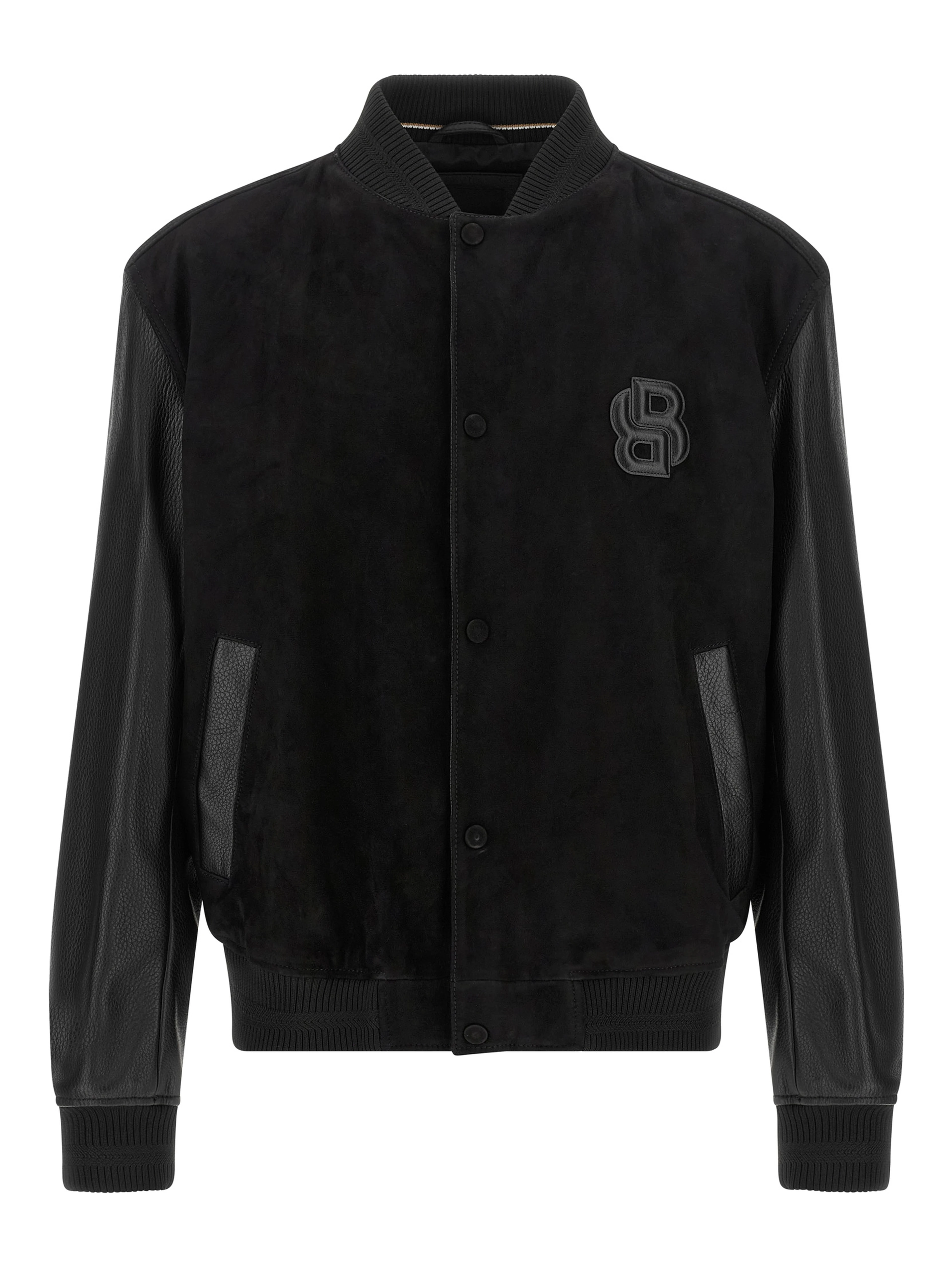 Black Polyester Bomber
