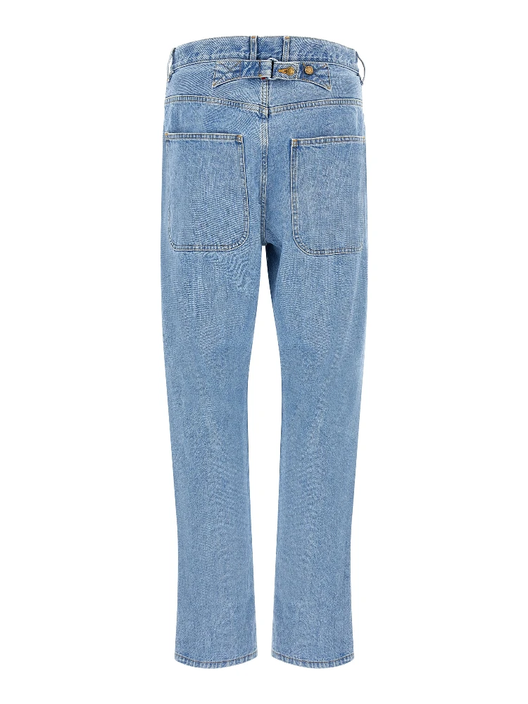 Blue Cotton Straight-Leg Jeans alternative