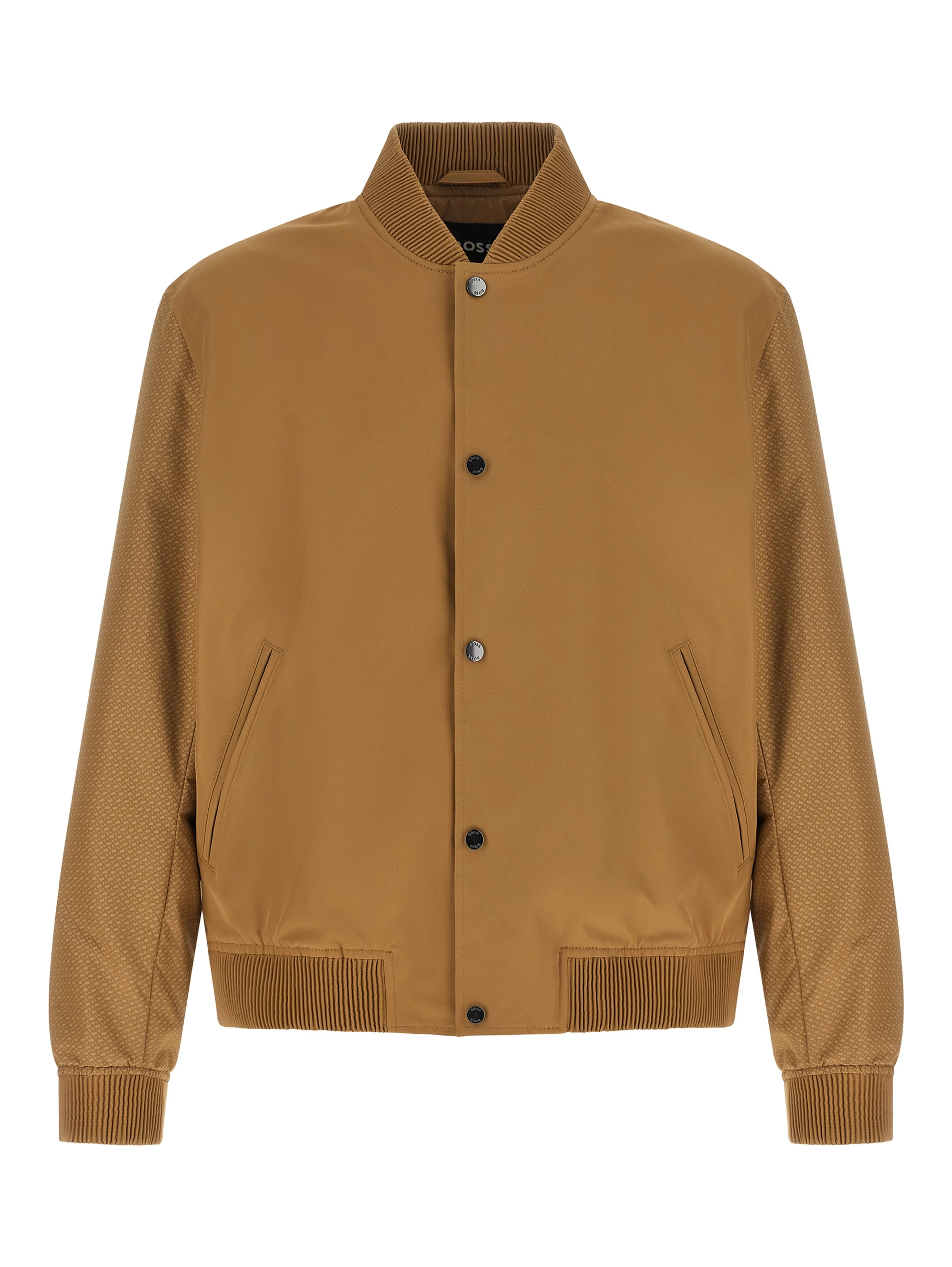 Beige Polyester Bomber