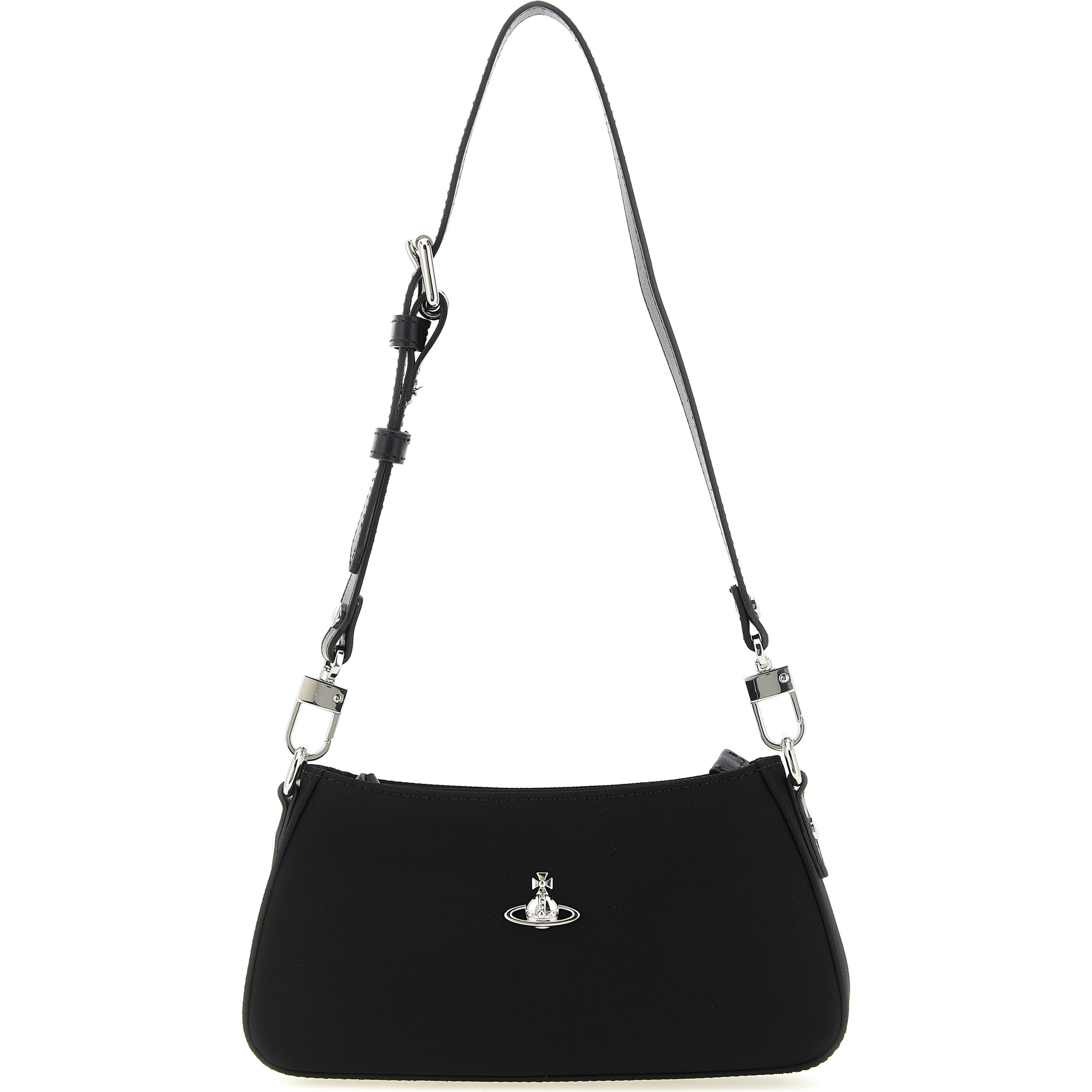 Black Polyester Shoulder Bag