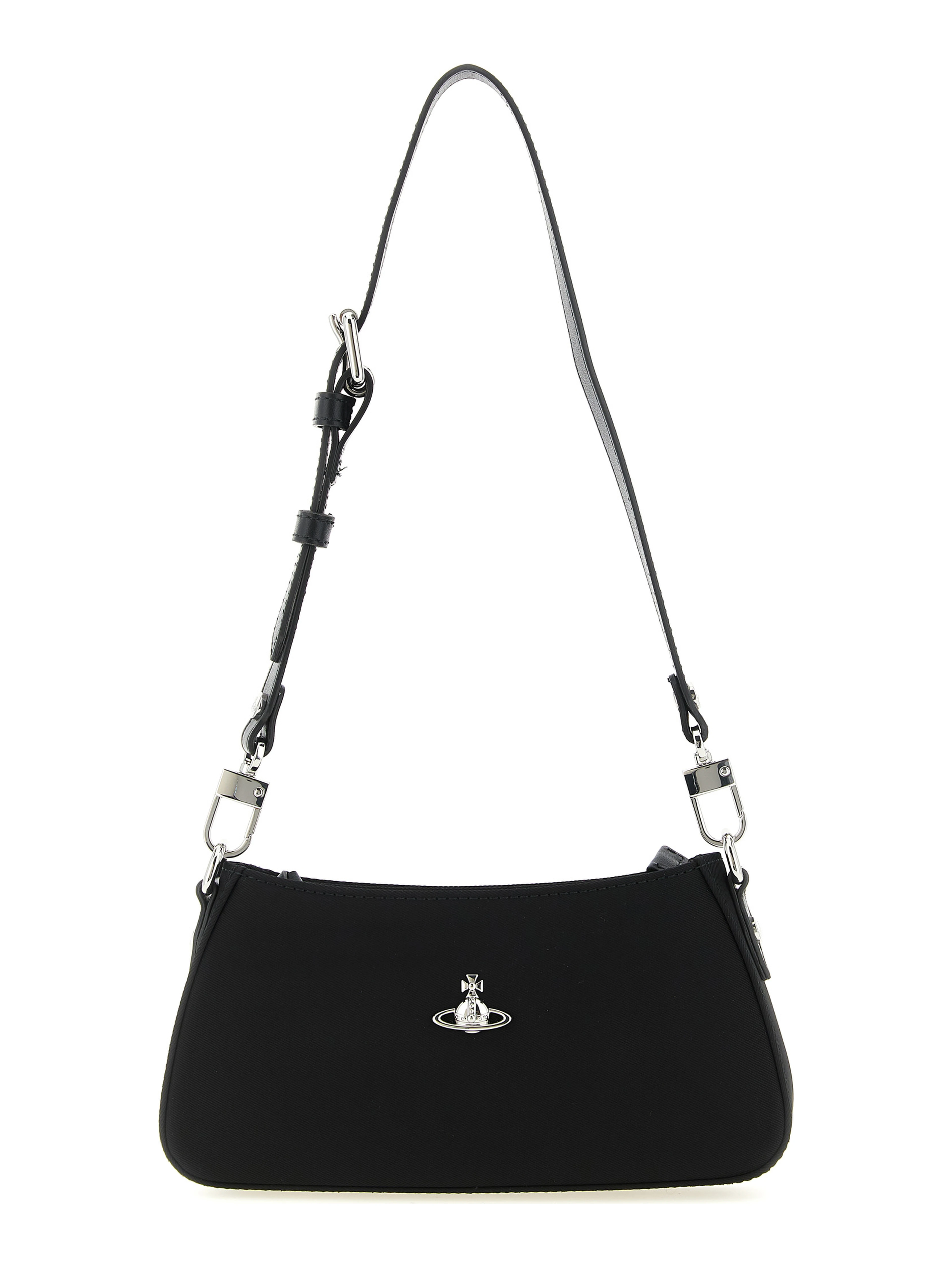 Black Polyester Shoulder Bag