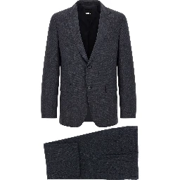 Blue Polyester Two-Piece Suit