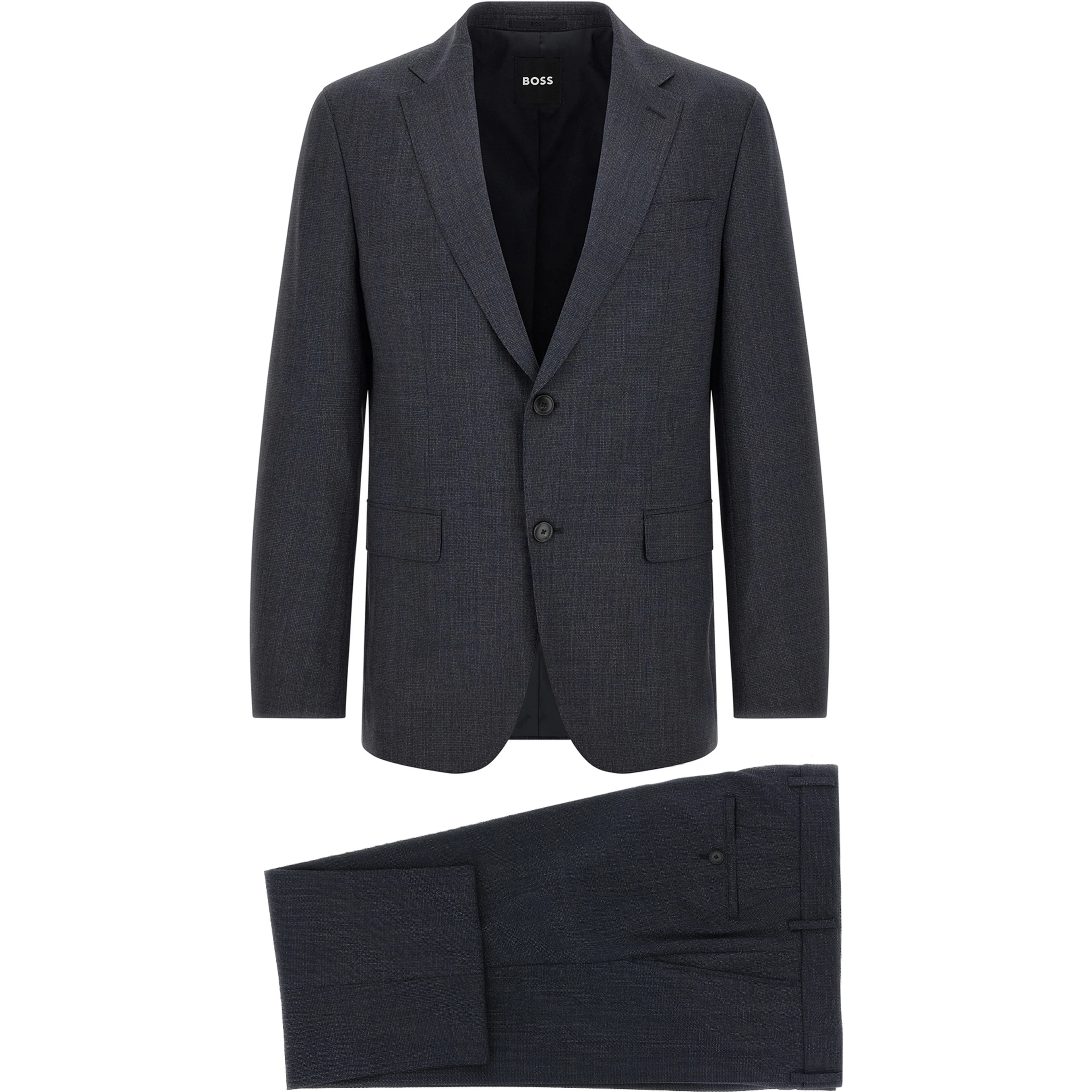 Blue Polyester Two-Piece Suit