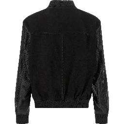 Black Polyester Bomber