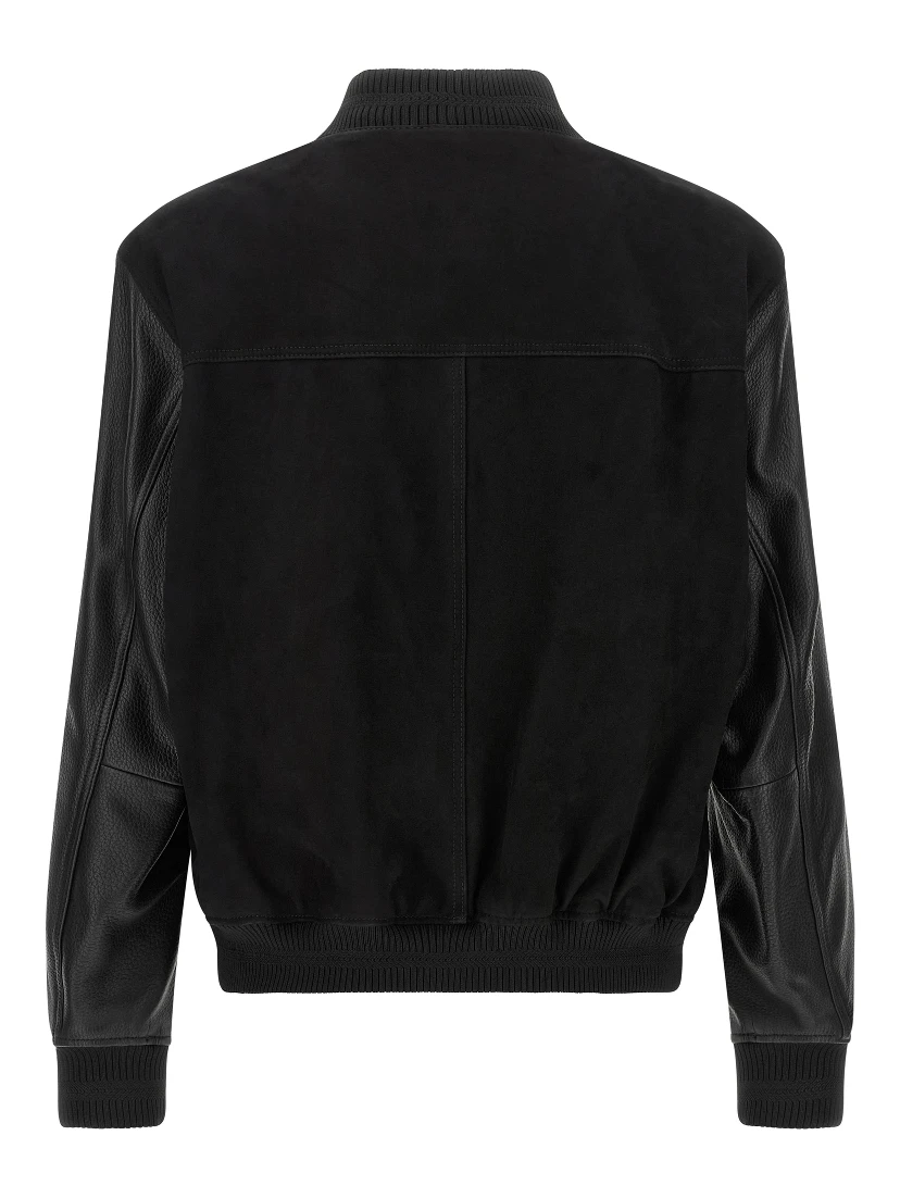 Black Polyester Bomber