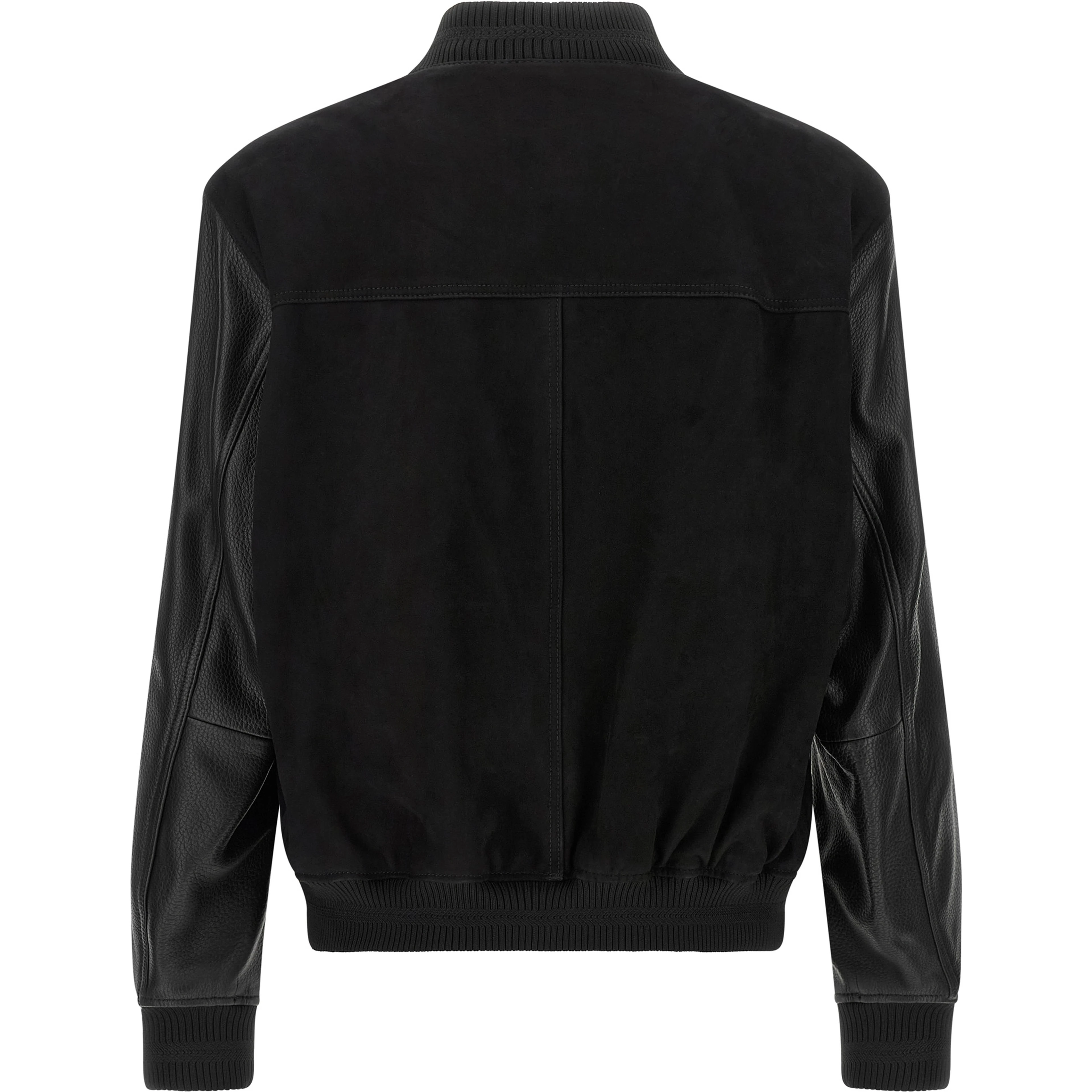 Black Polyester Bomber