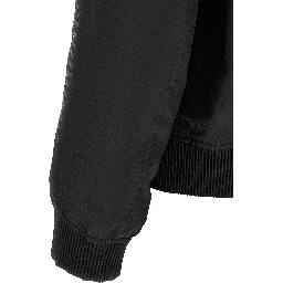 Black Polyester Bomber