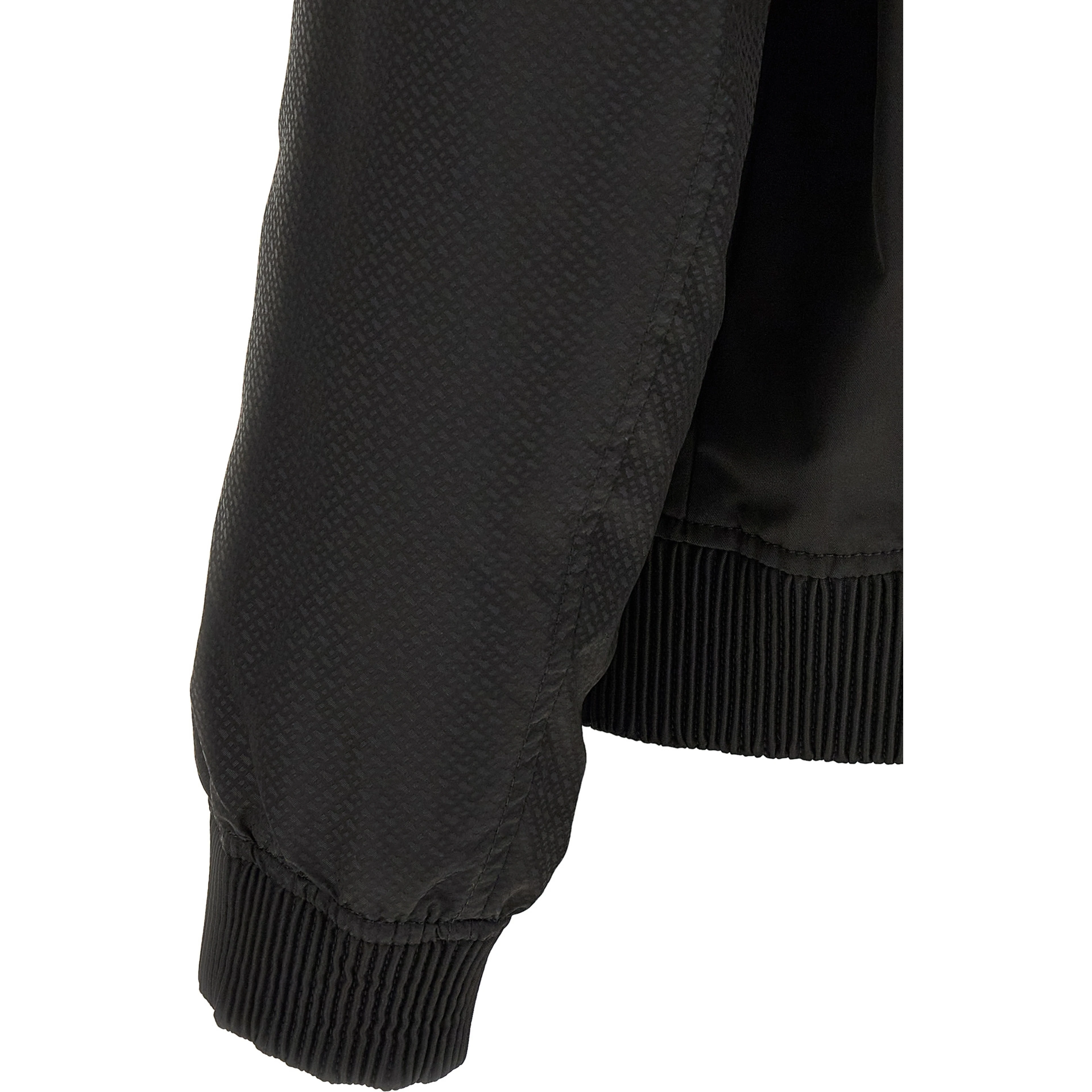 Black Polyester Bomber