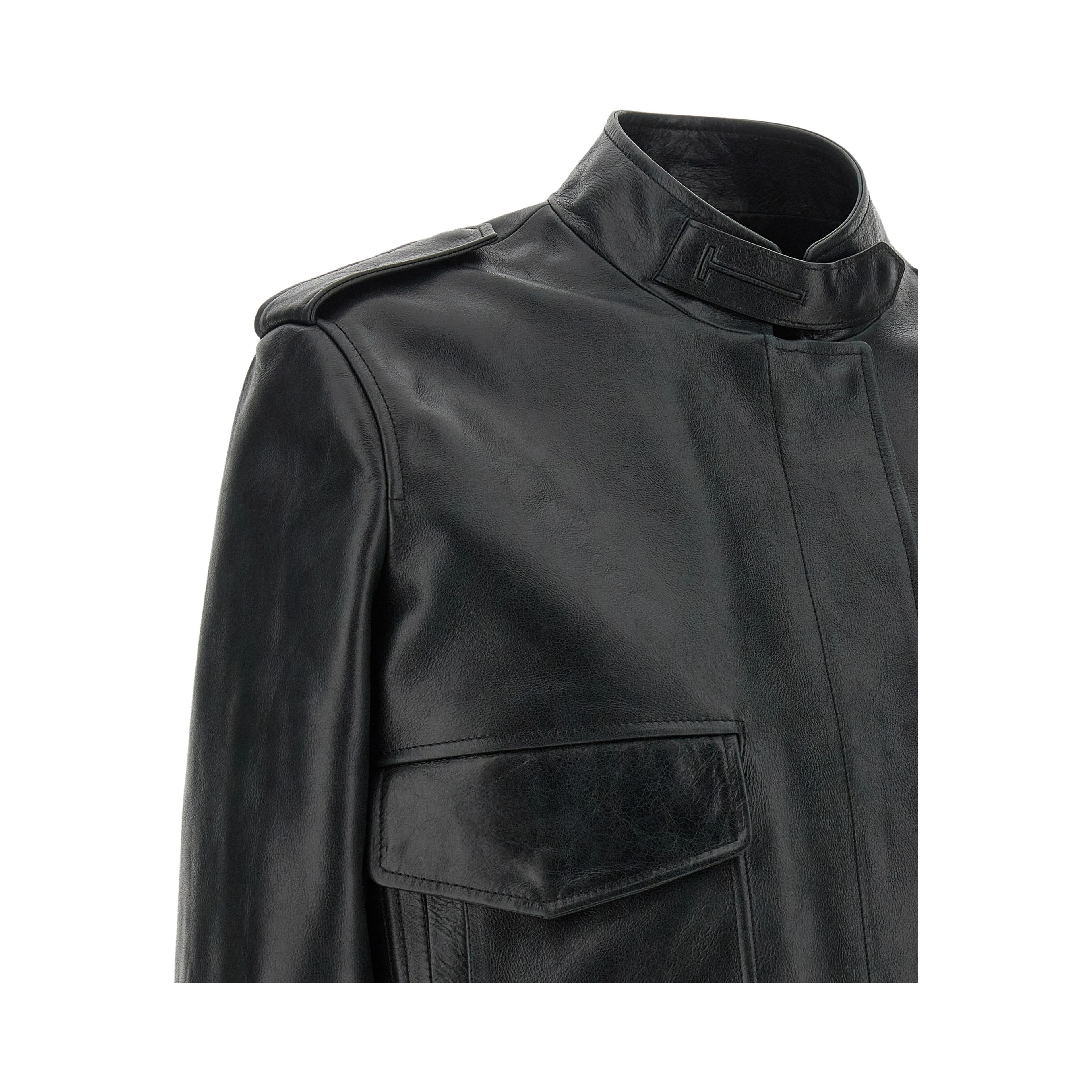 Black Lamb Leather Leather Jacket