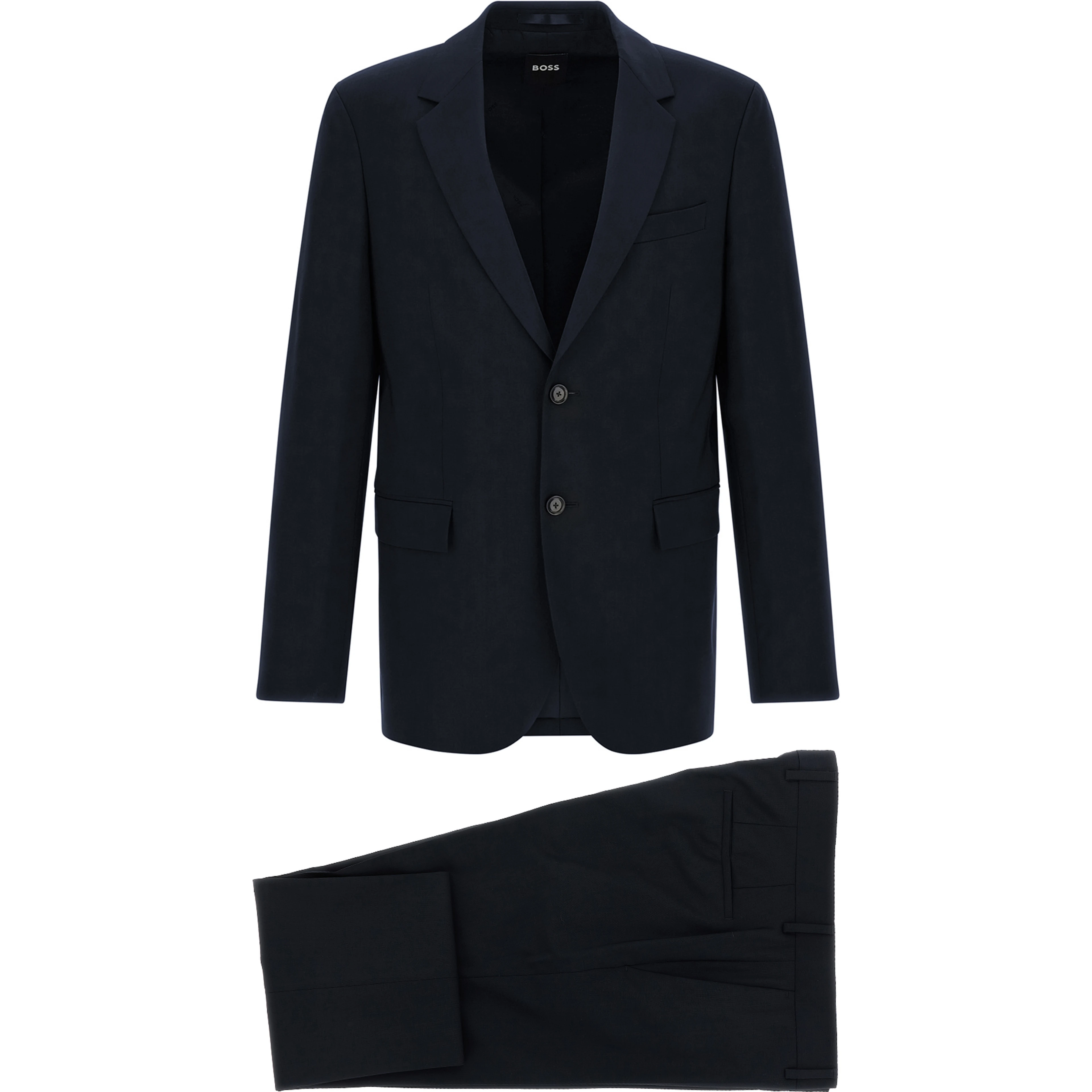 Blue Virgin Wool Two-Piece Suit