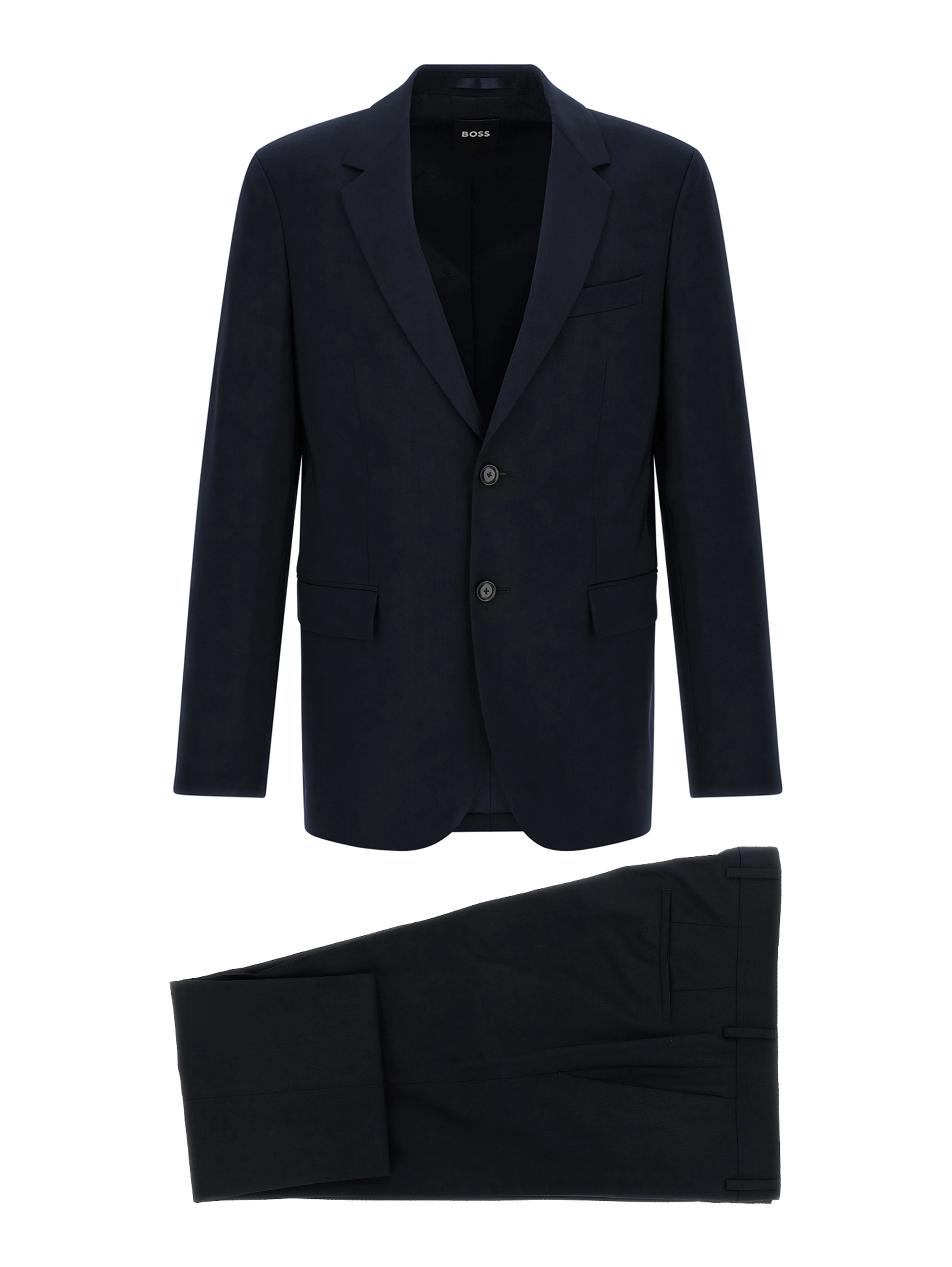 Blue Virgin Wool Two-Piece Suit
