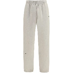 Beige Cotton Casual Pants