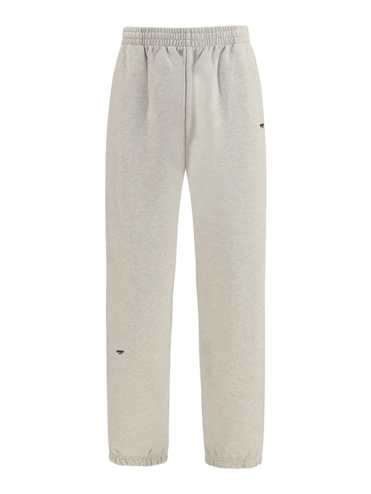 Beige Cotton Casual Pants