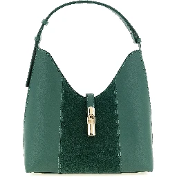 Bicolor Calfskin Shoulder Bag