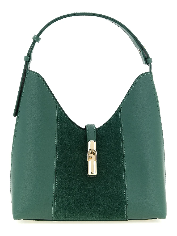 Bicolor Calfskin Shoulder Bag