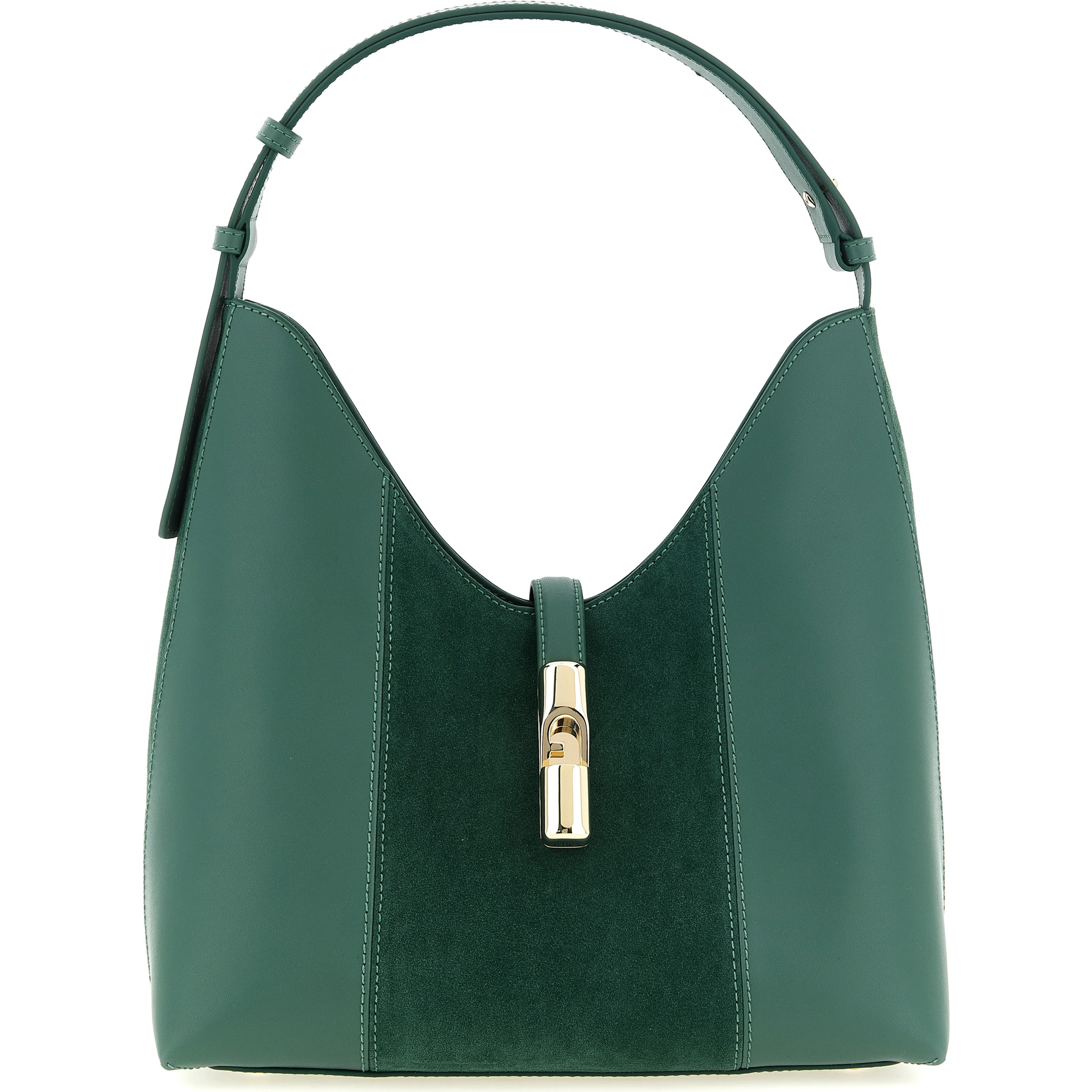 Bicolor Calfskin Shoulder Bag